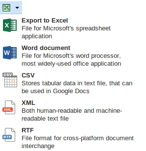 Exports Button