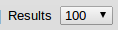 Results Per Page Dropdown