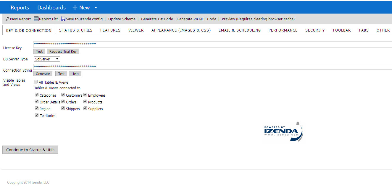 The Settings Page