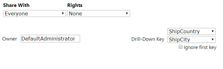 Set the drill-down key